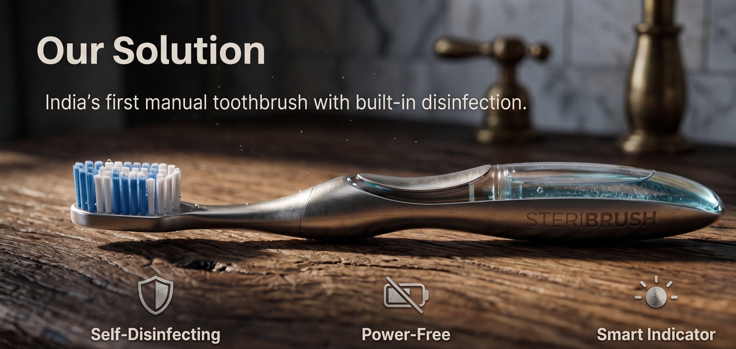 SteriBrush self-disinfecting toothbrush product concept